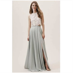 BHLDN Chateau Maxi Bridal Skirt Morning Mist NEW